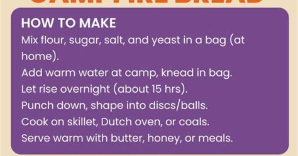 Exact Outdoor Boys Bread Recipe Step by Step Cast Iron